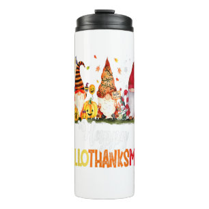 Garrafa Térmica Gnomos Lover Halloween Feliz Natal Feliz Hallo