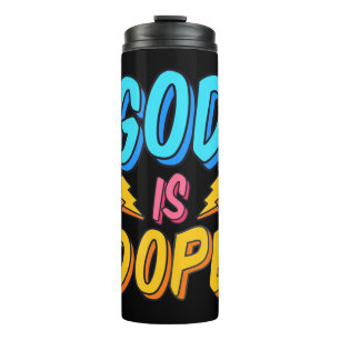Garrafa Térmica God Is Dope Funny Christian Faith Religious Believ