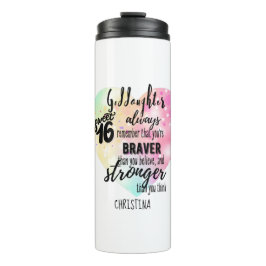 Garrafa Térmica GodFilha Sweet16 Citação Gift Braver Stronger
