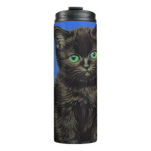 Garrafa Térmica Gogh Style Black Kitten