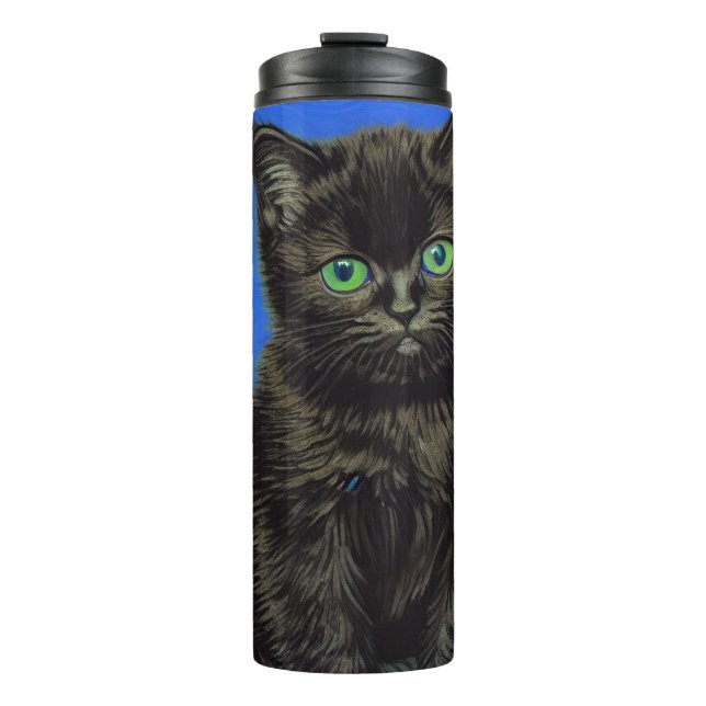 Garrafa Térmica Gogh Style Black Kitten (Frente)