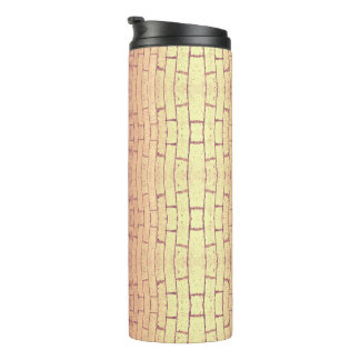 Garrafa Térmica Golden Brick Wall – Symmetrical Architectural Patt
