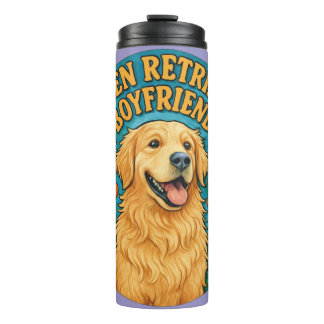Garrafa Térmica Golden Retriever Boyfriend Funny Retro Dog Lover