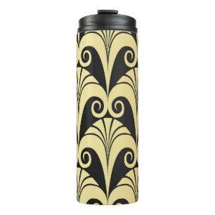 Garrafa Térmica Golden shine texture. Gold vintage art deco geomet