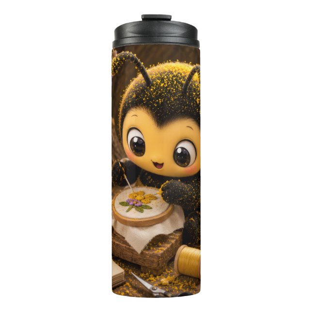 Garrafa Térmica Goldene Hummel im Blütentanz.11 (Frente)