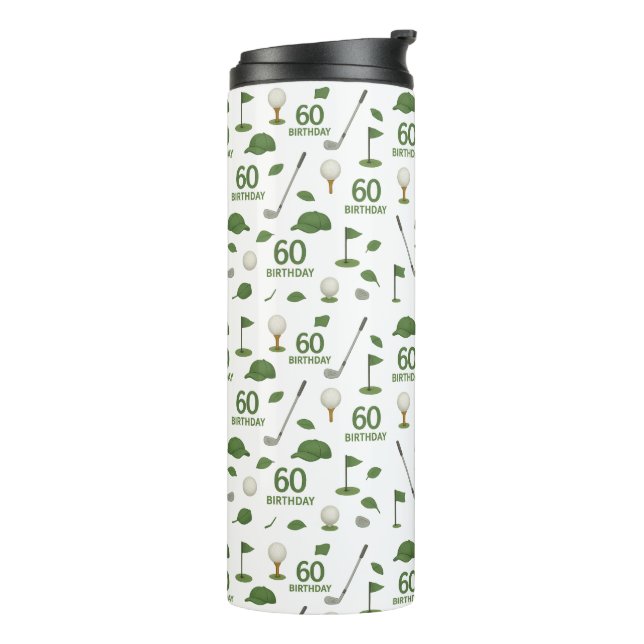Garrafa Térmica Golf 60º Aniversário para Golfer com bola e tee (Giro à esquerda)