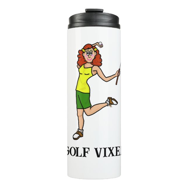 Garrafa Térmica Golf Vixen Female Golfer Tumbler (Frente)