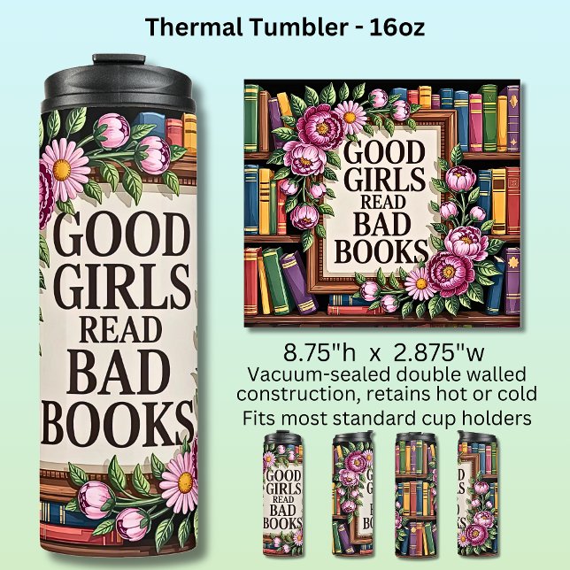 Garrafa Térmica Good Girls Read Bad Books  (Criador carregado)