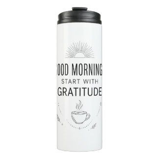 Garrafa Térmica Good Mornings Gratitude Tumbler