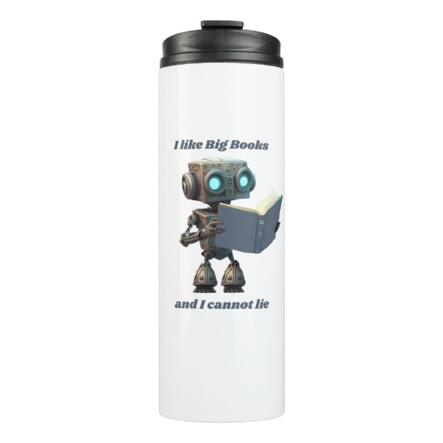 Garrafa Térmica Gosto De Grandes Livros E Não Posso Mentir (Frente)