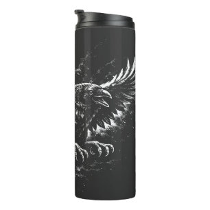 Garrafa Térmica Gothic Raven – por BurnsInHell