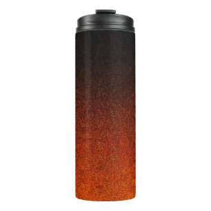 Garrafa Térmica Gradação da Brilhante Laranja e Preta
