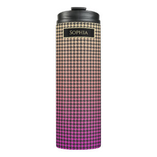 Garrafa Térmica Gradiente Colorido Rosa-Tontil a Amarelo-