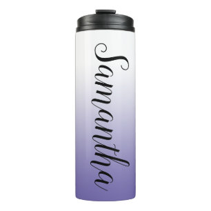 Garrafa Térmica Gradiente de Branco para Periwinkle