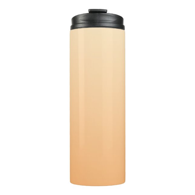 Garrafa Térmica Gradiente de Cor Amarelo-Claro e Laranja (Frente)