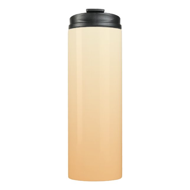 Garrafa Térmica Gradiente de Cor Amarelo e Pêssego (Frente)