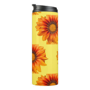 Garrafa Térmica Gradiente de Flor de Laranja Amarelo Brilhante Rec