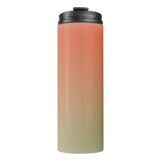 Garrafa Térmica gradiente de forma livre laranja verde em tumbler 