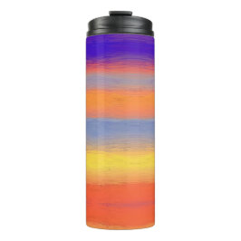 Garrafa Térmica Gradiente de Pincelada Arco-íris