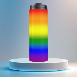 Garrafa Térmica Gradiente LGBTQ Arco-íris Orgulho