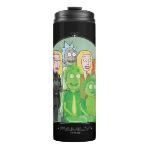 Garrafa Térmica Gráfico da Família de rick e Morty