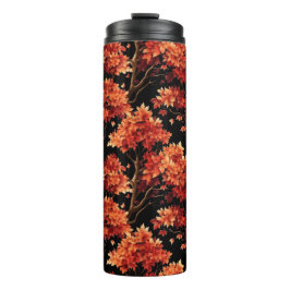 Garrafa Térmica Gráfico de padrão sem costura da árvore de mapeame