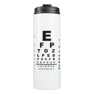 Garrafa Térmica Gráfico de Teste de Olhos