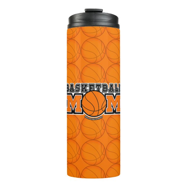Garrafa Térmica Gráficos Loucos de Mãe de Basquete (Frente)