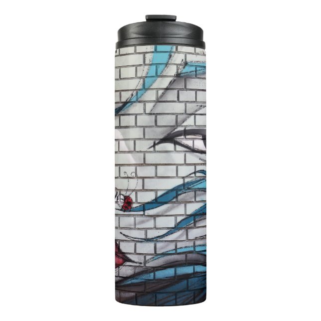 Garrafa Térmica Grafite de Menina Asiática (Frente)