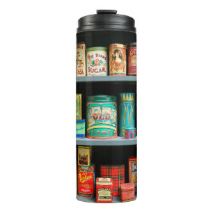 Garrafa Térmica Grande coleção de latas coloridas para vintage