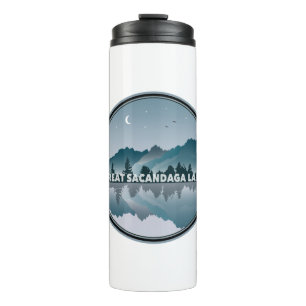 Garrafa Térmica Grande Lago Sacandaga Nova York Reflexo