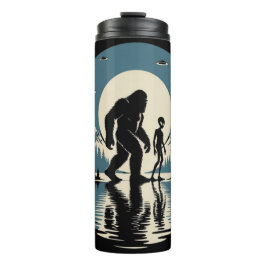 Garrafa Térmica Grande Tumbler de Pé-grande Alienígena OVNI Crípti
