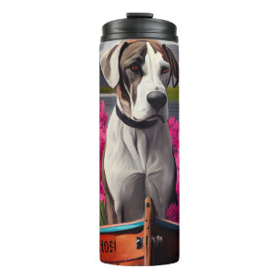 Garrafa Térmica Great Dane em uma Canoa: Uma Aventura Cênica