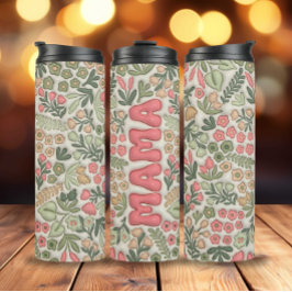 Garrafa Térmica Green Boho Floral Mama