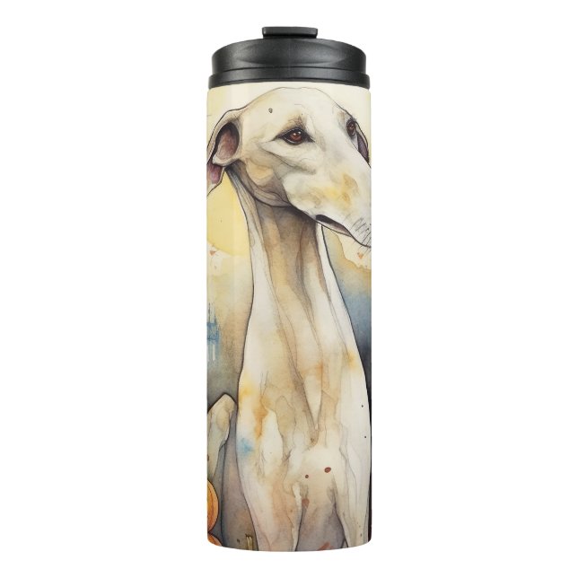Garrafa Térmica Greyhound de Halloween com Abóboras Assustadoras (Frente)