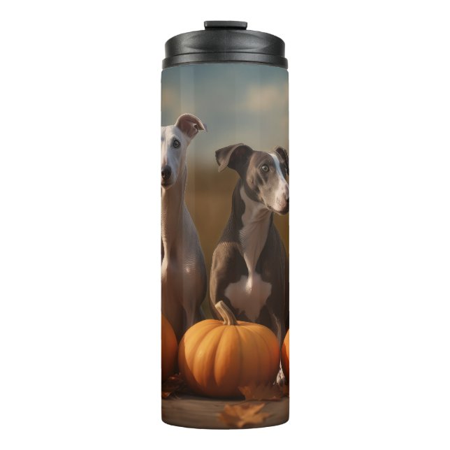 Garrafa Térmica Greyhound Puppy Autumn Delight Pumpkin (Frente)