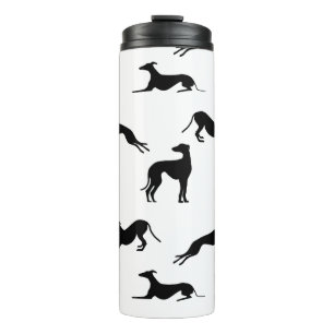 Garrafa Térmica Greyt Greyhound Silhouettes - Preto em Branco