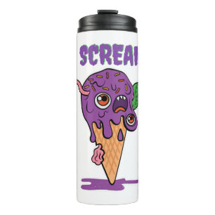 Garrafa Térmica Gritar Sorvete Kawaii
