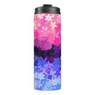 Garrafa Térmica Groovy Boho Excêntrico Retro Floral Orgulho Omniss