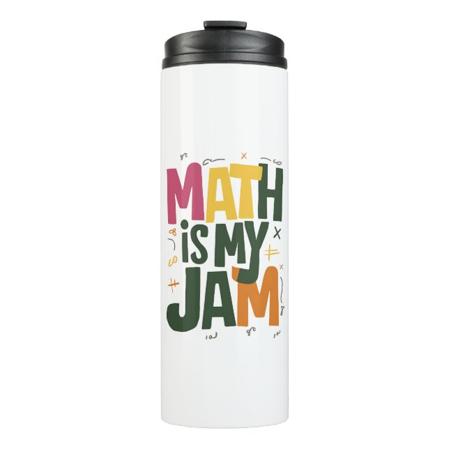 Garrafa Térmica Groovy Math é minha paixão Primeiro Dia de Volta à (Frente)