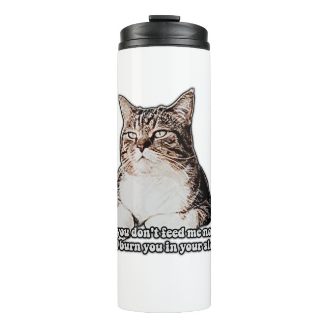 Garrafa Térmica "Grumpy cat meme for cat people and kitten proprie (Frente)