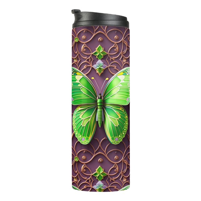 Garrafa Térmica Grüner Schmetterling 3D Optik (Rotação à direita)