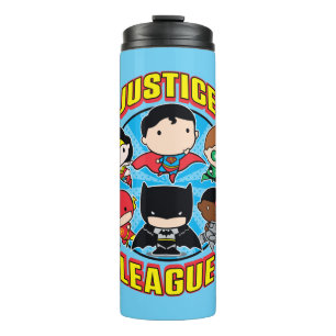 Garrafa Térmica Grupo da Liga da Justiça de Chibi
