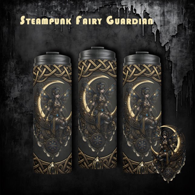 Garrafa Térmica Guardiã Fada Steampunk. (Criador carregado)