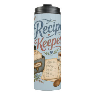 Garrafa Térmica Guardião de Receitas Florais Vintage Cottagecore