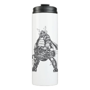 Garrafa Térmica Guerreiro Samurai Com Arma De Fogo Rápido