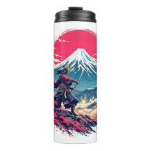 Guerreiro Samurai no Monte Fuji Arte Japonesa