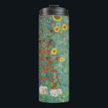 Garrafa Térmica Gustav Klimt - Jardim do País com Girassóis<br><div class="desc">Jardim do País com Girassóis/Jardim de Fazenda com Girassóis - Gustav Klimt em 1905-1906</div>