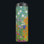 Garrafa Térmica Gustav Klimt - Jardim Flor<br><div class="desc">Jardim Flor - Gustav Klimt em 1905-1907</div>