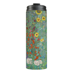 Garrafa Térmica Gustav Klimt - Jardim Rural com Girassóis